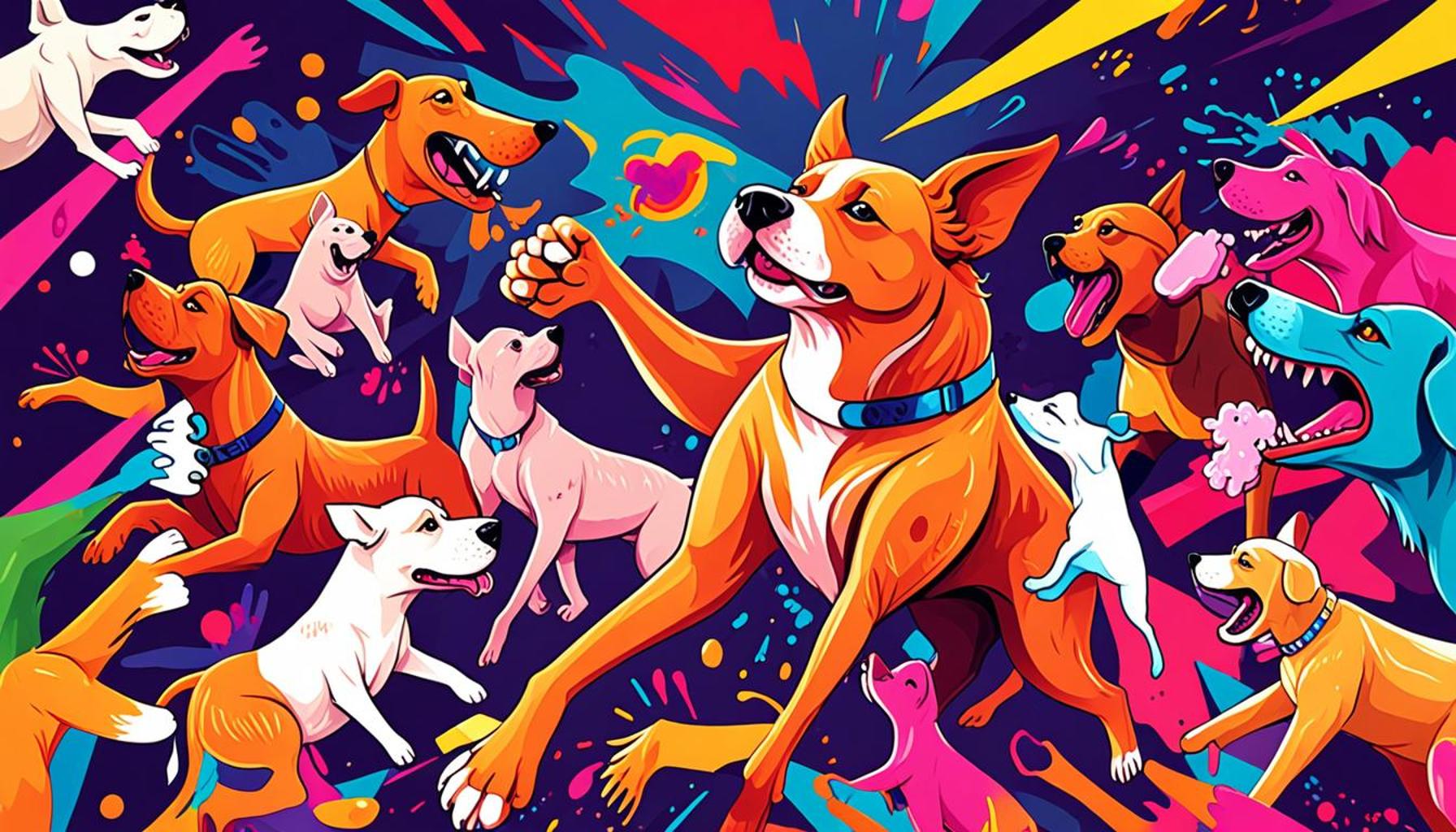 The Role of Aggressiveness in the Social Dynamics of Dogs
